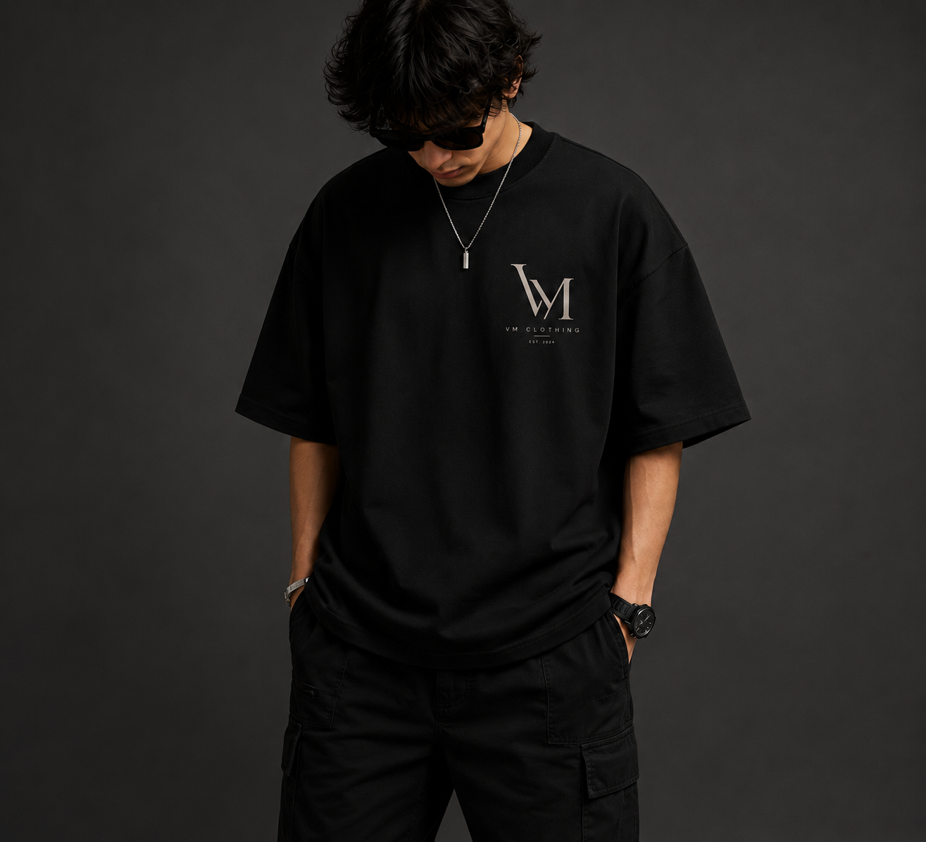 NAwear Signature Oversized T-Shirt – Black Edition